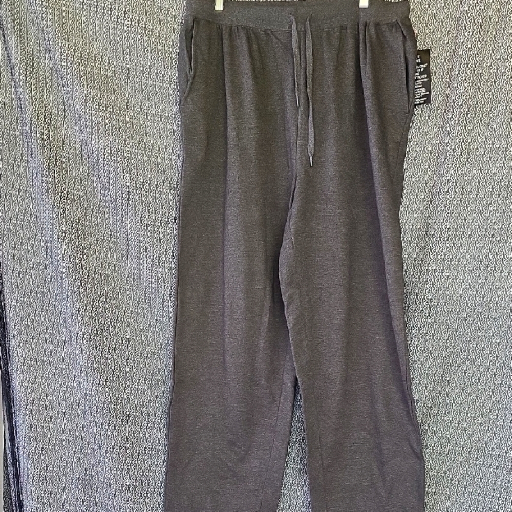 Woman Within Gray Sweatpants Relaxed Fit Elastic Waist